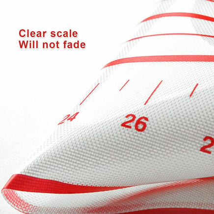 X Large Silicone Pastry Mat Thick Non Stick Baking Mat with Measurement 40*60 cm Fondant Mat Counter Mat Dough Rolling Mat Oven Liner Pie Crust Mat Red Home & Garden Kings Warehouse