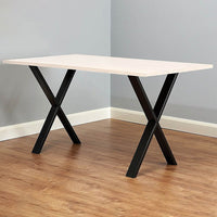 X Shaped Table Bench Desk Legs Retro Industrial Design Fully Welded Furniture Kings Warehouse