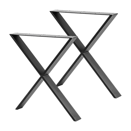 X Shaped Table Bench Desk Legs Retro Industrial Design Fully Welded Furniture Kings Warehouse