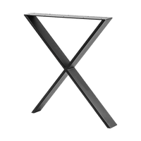 X Shaped Table Bench Desk Legs Retro Industrial Design Fully Welded Furniture Kings Warehouse