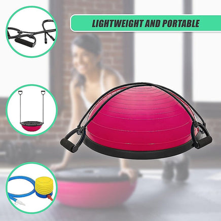 Yoga Balance Trainer Exercise Ball for Arm, Leg, Core Workout with Pump, 2 Resistance Bands Sports & Fitness Kings Warehouse