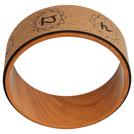 Yoga Pilates Wheel Cork Circle Prop Back Chest Hips Abdomen Stretch Roller Sports & Fitness Kings Warehouse