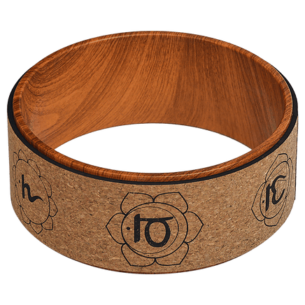 Yoga Pilates Wheel Cork Circle Prop Back Chest Hips Abdomen Stretch Roller Sports & Fitness Kings Warehouse