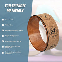 Yoga Pilates Wheel Cork Circle Prop Back Chest Hips Abdomen Stretch Roller Sports & Fitness Kings Warehouse