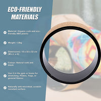 Yoga Pilates Wheel Cork Circle Prop Back Chest Hips Abdomen Stretch Roller Sports & Fitness Kings Warehouse