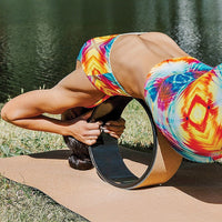 Yoga Pilates Wheel Cork Circle Prop Back Chest Hips Abdomen Stretch Roller Sports & Fitness Kings Warehouse