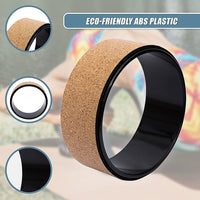 Yoga Pilates Wheel Cork Circle Prop Back Chest Hips Abdomen Stretch Roller Sports & Fitness Kings Warehouse