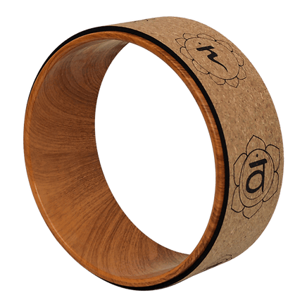 Yoga Pilates Wheel Cork Circle Prop Back Chest Hips Abdomen Stretch Roller Sports & Fitness Kings Warehouse