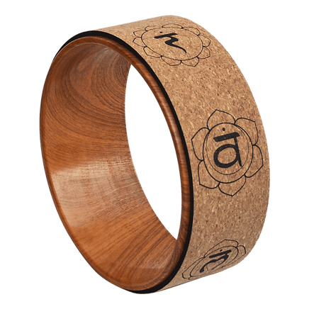 Yoga Pilates Wheel Cork Circle Prop Back Chest Hips Abdomen Stretch Roller Sports & Fitness Kings Warehouse