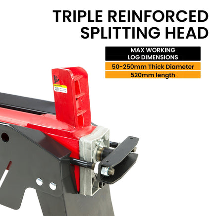 Yukon 7 Ton Electric Log Splitter With Side Protectors Axe Wood Cutter Tools Kings Warehouse