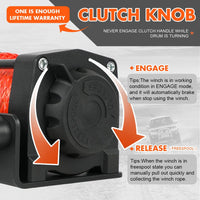 ZESUPER 12V Winch 4500LBS Electric Winch ATV Winch Synthetic Rope BOAT Trailer Auto Accessories Kings Warehouse