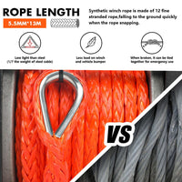 ZESUPER 12V Winch 4500LBS Electric Winch ATV Winch Synthetic Rope BOAT Trailer Auto Accessories Kings Warehouse