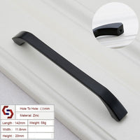 Zinc Kitchen Cabinet Handles Bar Drawer Handle Pull black color hole to hole 128MM Kings Warehouse