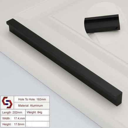 Zinc Kitchen Cabinet Handles Drawer Bar Handle Pull 192mm Kings Warehouse