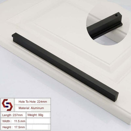 Zinc Kitchen Cabinet Handles Drawer Bar Handle Pull 224mm Kings Warehouse