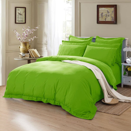 1000TC Tailored Double Size Green Duvet Doona Quilt Cover Set Kings Warehouse
