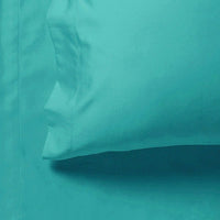 1000TC Ultra Soft Fitted Sheet & 2 Pillowcases Set - Double Size Bed - Teal Kings Warehouse
