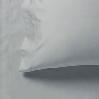 1000TC Ultra Soft Fitted Sheet & 2 Pillowcases Set - King Size Bed - Silver Kings Warehouse