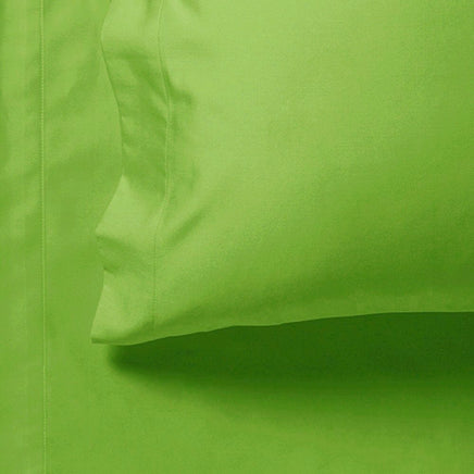 1000TC Ultra Soft Fitted Sheet & 2 Pillowcases Set - Queen Size Bed - Green Kings Warehouse
