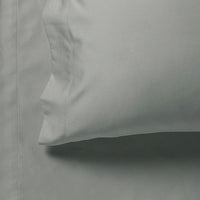 1000TC Ultra Soft Fitted Sheet & 2 Pillowcases Set - Queen Size Bed - Grey Kings Warehouse