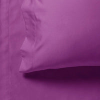 1000TC Ultra Soft Fitted Sheet & Pillowcase Set - King Single Size Bed - Purple Kings Warehouse
