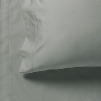 1000TC Ultra Soft Queen Size Bed Grey Flat & Fitted Sheet Set Kings Warehouse