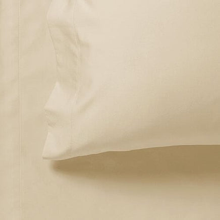 1000TC Ultra Soft Single Size Bed Yellow Cream Flat & Fitted Sheet Set Kings Warehouse