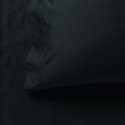 1000TC Ultra Soft Super King Size Bed Black Flat & Fitted Sheet Set Kings Warehouse