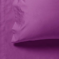 1000TC Ultra Soft Super King Size Bed Purple Flat & Fitted Sheet Set Kings Warehouse