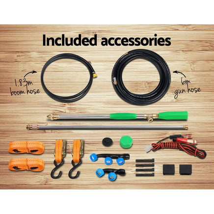 100L ATV Weed Sprayer 5M Boom Trailer Spot Spray Tank Farm Pump Home & Garden > Garden Tools Kings Warehouse