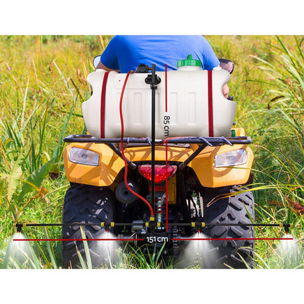 100L ATV Weed Sprayer Spot Spray 1.5 M Boom Chemical Garden Farm Pump Home & Garden > Garden Tools Kings Warehouse