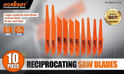10Pc Reciprocating Saw Blades Set For Wood Metal Timber Demolition Cutting Tool Kings Warehouse