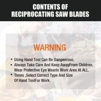 10Pc Reciprocating Saw Blades Set For Wood Metal Timber Demolition Cutting Tool Kings Warehouse
