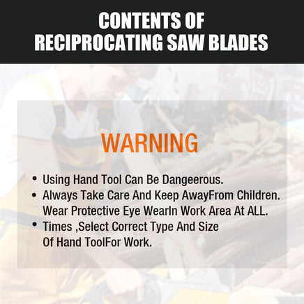 10Pc Reciprocating Saw Blades Set For Wood Metal Timber Demolition Cutting Tool Kings Warehouse