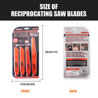 10Pc Reciprocating Saw Blades Set For Wood Metal Timber Demolition Cutting Tool Kings Warehouse