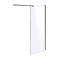 1100 x 2100mm Frameless 10mm Safety Glass Shower Screen Kings Warehouse
