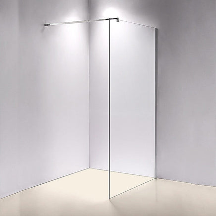 1100 x 2100mm Frameless 10mm Safety Glass Shower Screen Kings Warehouse
