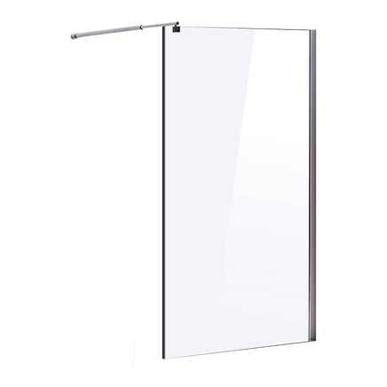 1100 x 2100mm Frameless 10mm Safety Glass Shower Screen Kings Warehouse