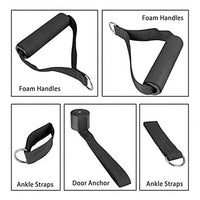 11Pcs/Set Pull Rope Belt Elastic Home Gym Fitness Exercise Resistance Band Kings Warehouse