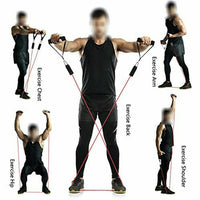 11Pcs/Set Pull Rope Belt Elastic Home Gym Fitness Exercise Resistance Band Kings Warehouse