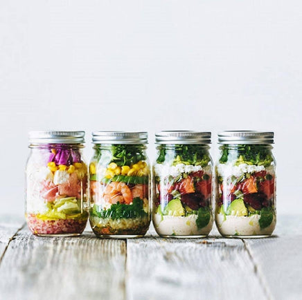 12 Pieces Canning Jars - 480ml Mason Jar Empty Glass Spice Bottles with Airtight Lids and Labels Appliances Supplies Kings Warehouse