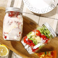 12 Pieces Canning Jars - 480ml Mason Jar Empty Glass Spice Bottles with Airtight Lids and Labels Appliances Supplies Kings Warehouse