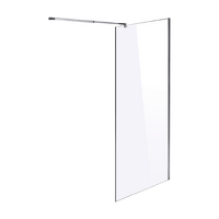 1200 x 2100mm Frameless 10mm Safety Glass Shower Screen Kings Warehouse