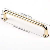 128mm Polished gold Furniture Kitchen Bathroom Cabinet Handles Drawer Bar Handle Pull Knob Kings Warehouse