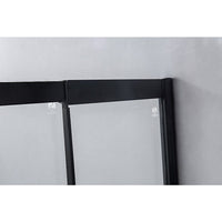 1400-1600mm Sliding Door Safety Glass Shower Screen Black By Della Francesca Kings Warehouse 