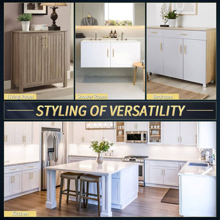 160mm Cabinet Handles Gold Drawer Pulls Knobs Hardware for Kitchen Bathroom Furniture Cupboard Kings Warehouse