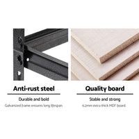 1.8M 5-Shelves Steel Warehouse Shelving Racking Garage Storage Rack Grey Kings Warehouse