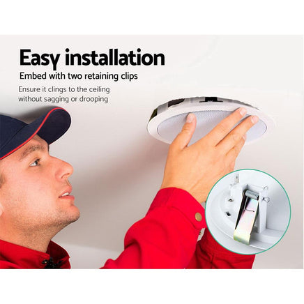 2 x 6" In Ceiling Speakers Home 80W Speaker Theatre Stereo Outdoor Multi Room Speakers Kings Warehouse