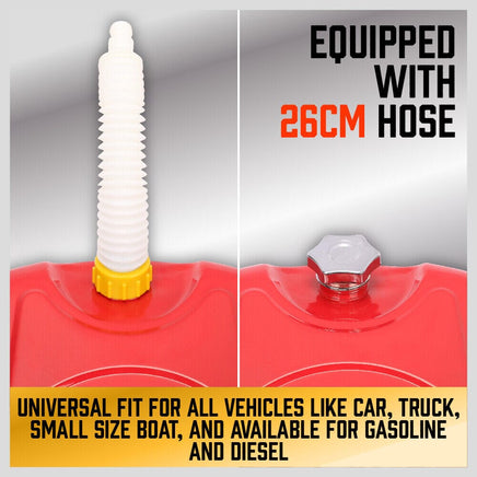 20L Fuel Can Jerry Can Petrol Diesel Spare Container Portable Fuel Tank Kings Warehouse