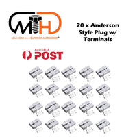 20x Anderson Style Plug connector 50AMP Caravan Trailer Solar 6AWG GREY Kings Warehouse 